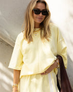 The Mason Tee - Lemon by Luna Lane