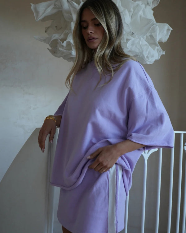 The Maya Mini Skirt - Lilac by Luna Lane