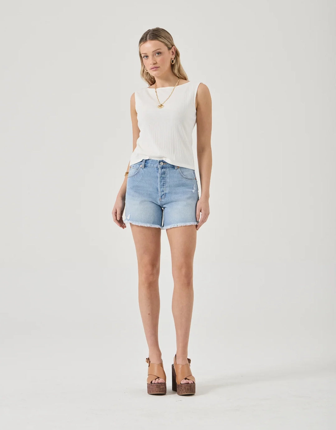 Lou Denim Shorts - Sunshine Blue