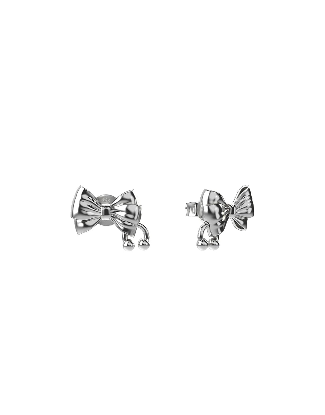 Pierced Bow Earrings - Silver by Stolen Girlfriends Club