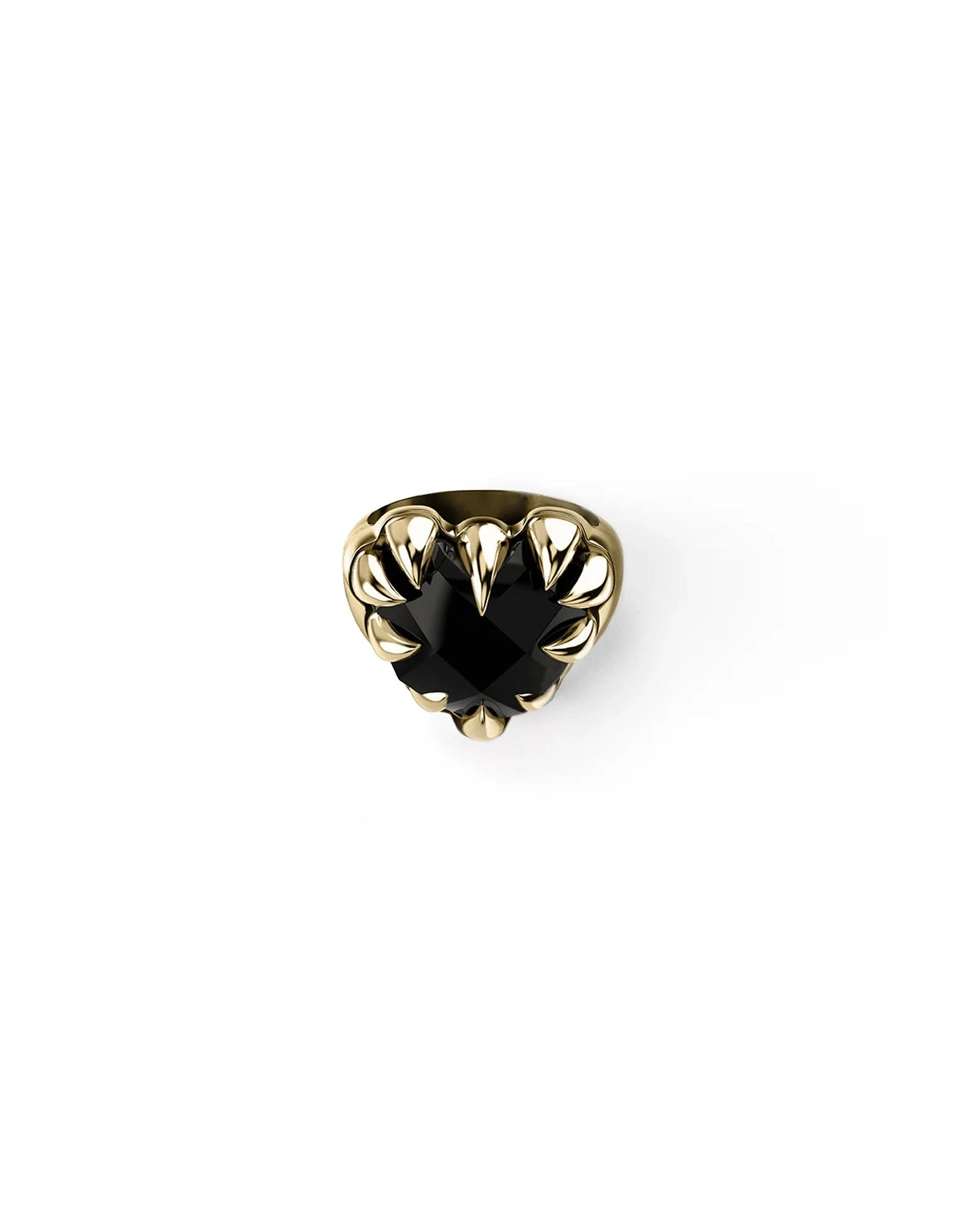 Love Claw Cocktail Ring - Gold Plated / Onyx