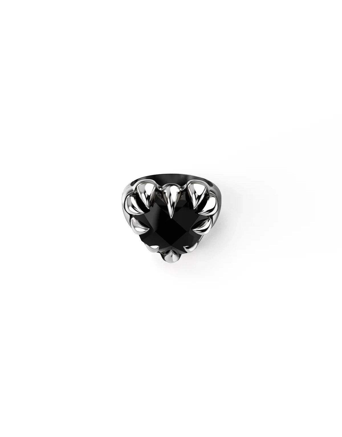 Love Claw Cocktail Ring - Sterling Silver / Onyx