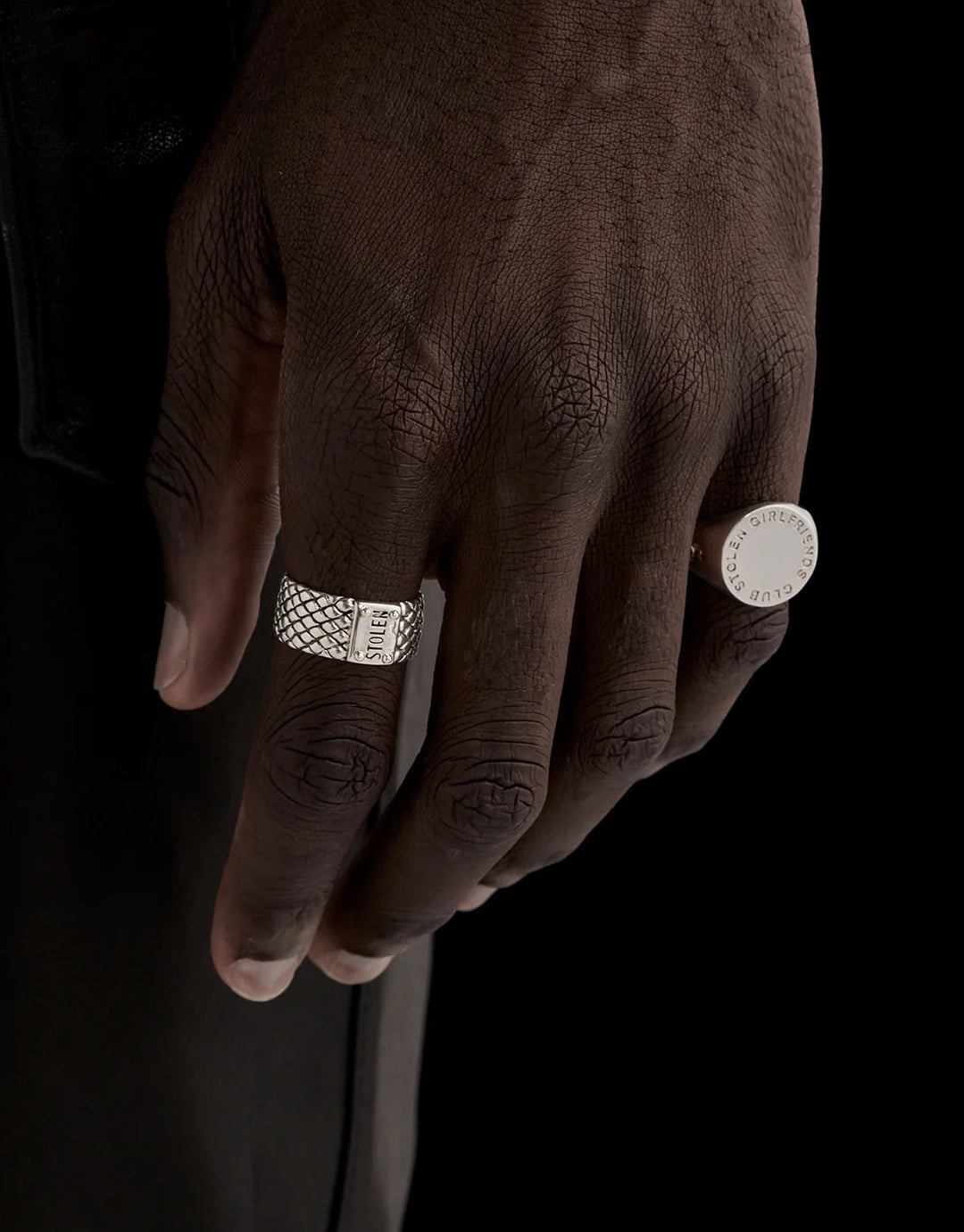 Text Logo Sovereign Ring - Silver