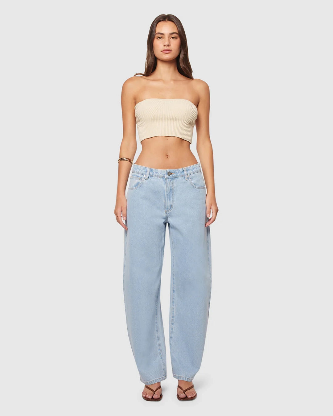 95 Kendall Barrell Denim Jeans Light Vintage Blue