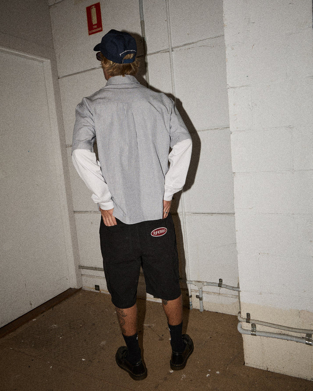 Summit 22" Pleated Cargo Short - Washed Black by Afends - view 7