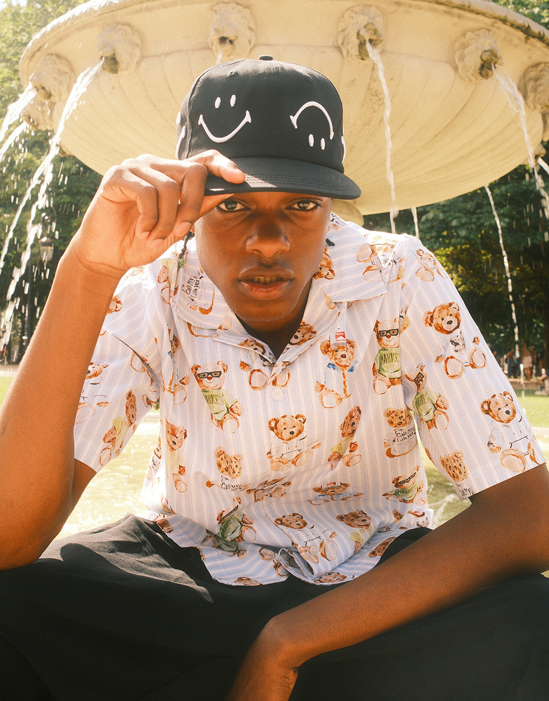 Teddy Striped Short Sleeve Shirt - Multi