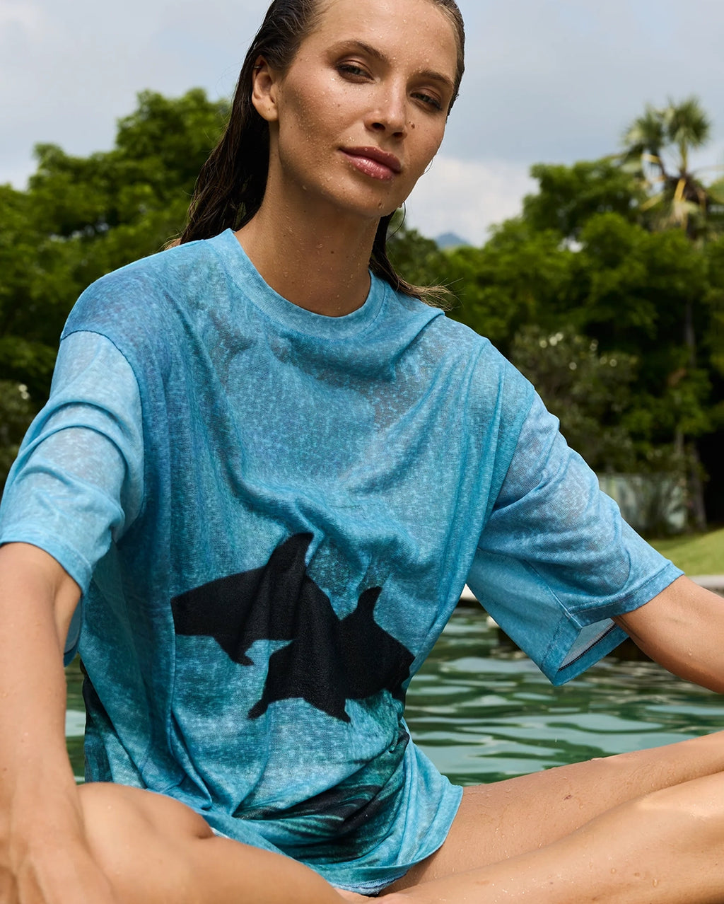 Double Dolphin T-Shirt - Blue by Summi Summi - view 10