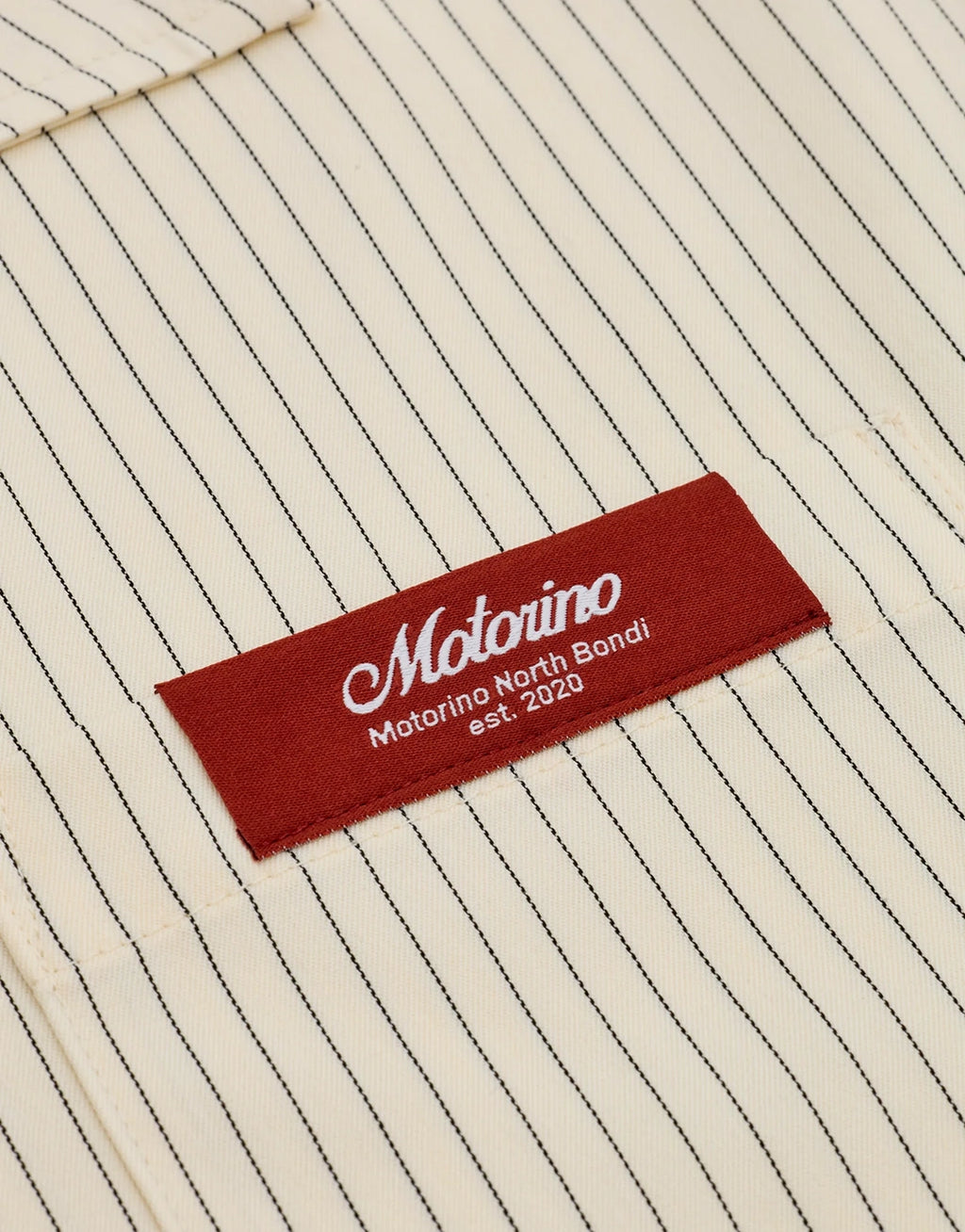 Pinstripe Off White Short Sleeve Shirt