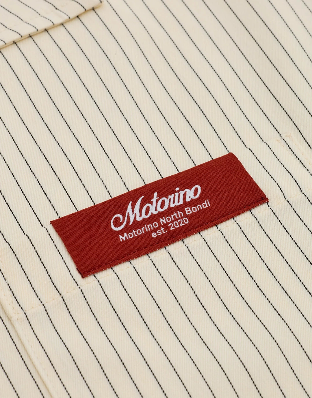 Pinstripe Off White Short Sleeve Shirt