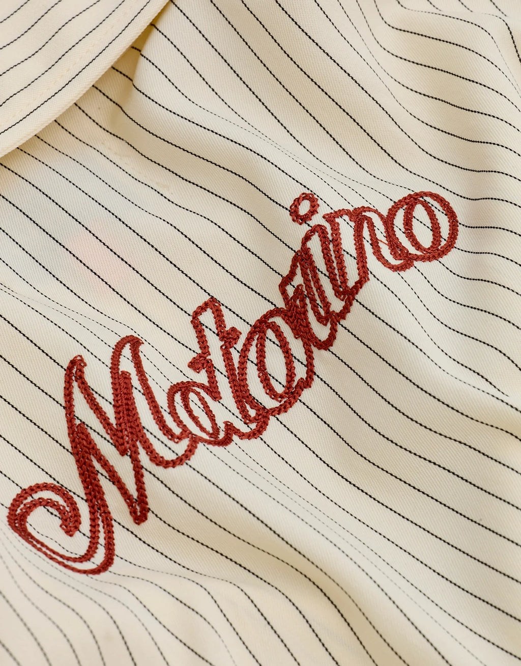Pinstripe Off White Short Sleeve Shirt