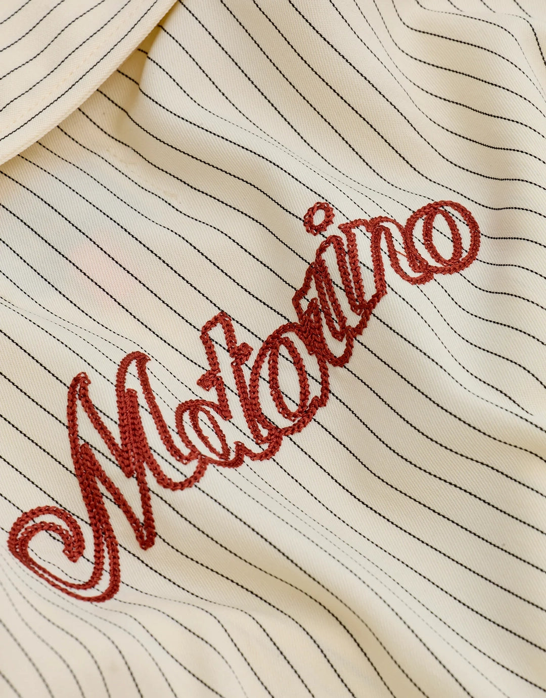 Pinstripe Off White Short Sleeve Shirt