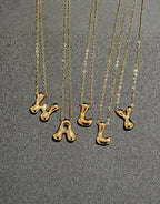 Cloud Letter Pendant - Gold by Walt - view 2