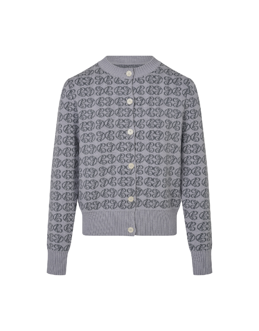CPD Monogram Cardigan - Sky/Navy