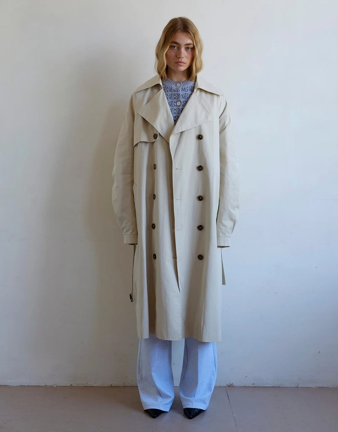 Commonplace Anderson Oversized Trench - Paper | Wally NZ