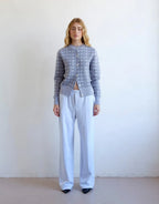 CPD Monogram Cardigan - Sky/Navy by Commonplace Essentials - view 3