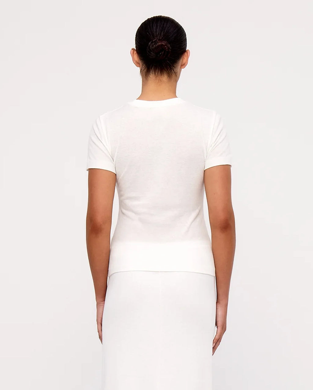 White Rib Hemp Jersey T-Shirt - White by Zulu and Zephyr - view 2