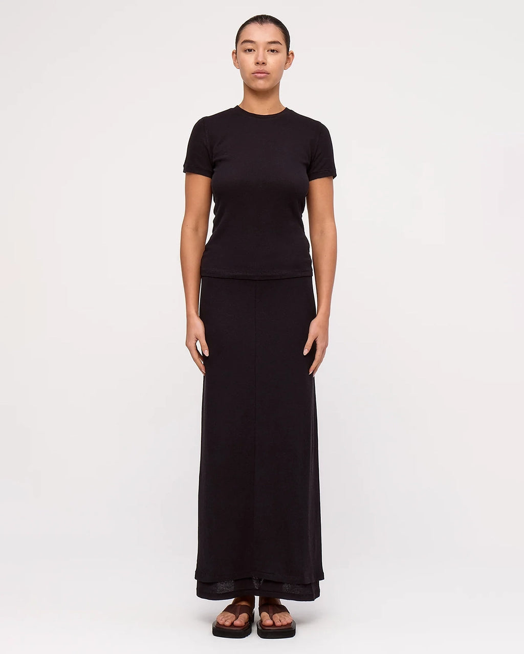 Black Rib Hemp Jersey T-Shirt - Black by Zulu and Zephyr