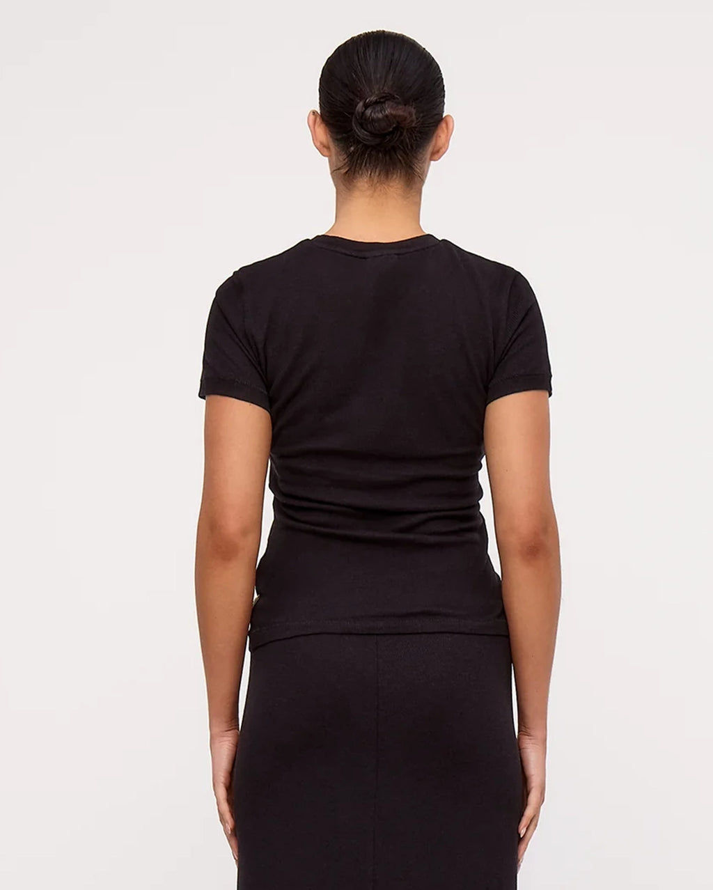 Black Rib Hemp Jersey T-Shirt - Black by Zulu and Zephyr - view 3