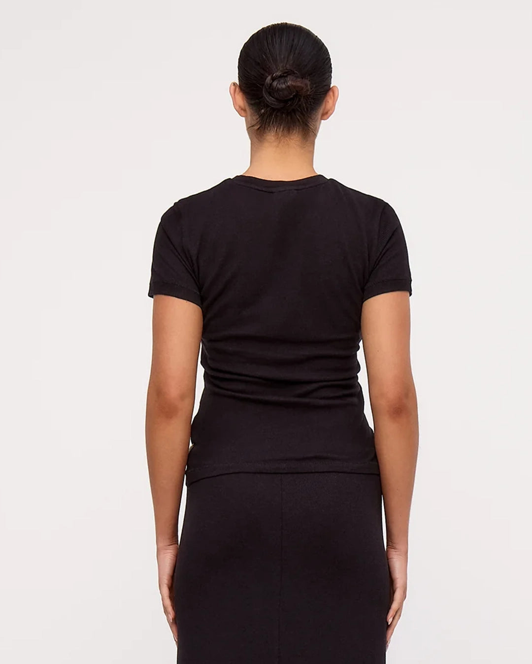 Black Rib Hemp Jersey T-Shirt - Black by Zulu and Zephyr - view 3