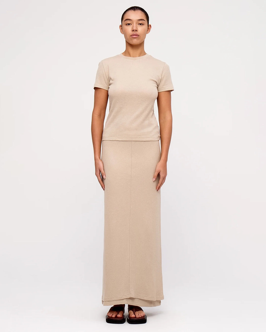 Husk Rib Hemp Jersey T-Shirt - Husk by Zulu and Zephyr - view 4