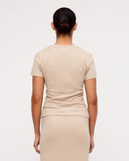Husk Rib Hemp Jersey T-Shirt - Husk by Zulu and Zephyr - view 2