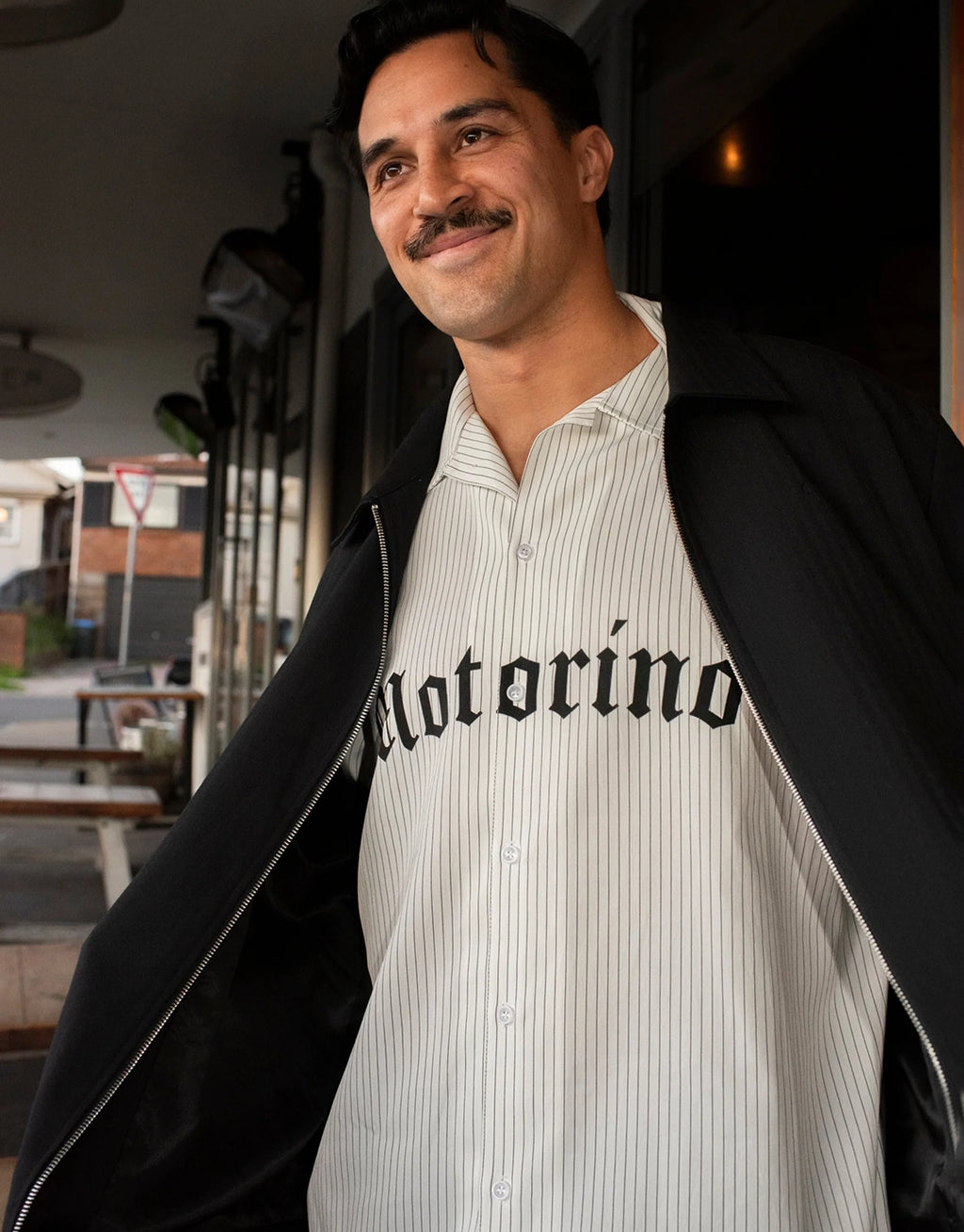 Pinstripe Black Long Sleeve Shirt