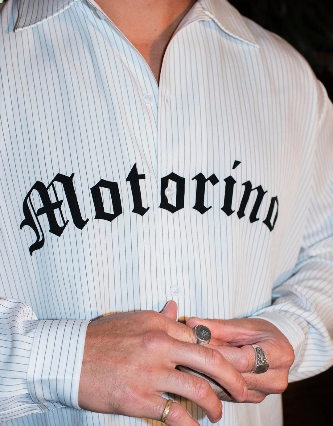 Pinstripe Black Long Sleeve Shirt