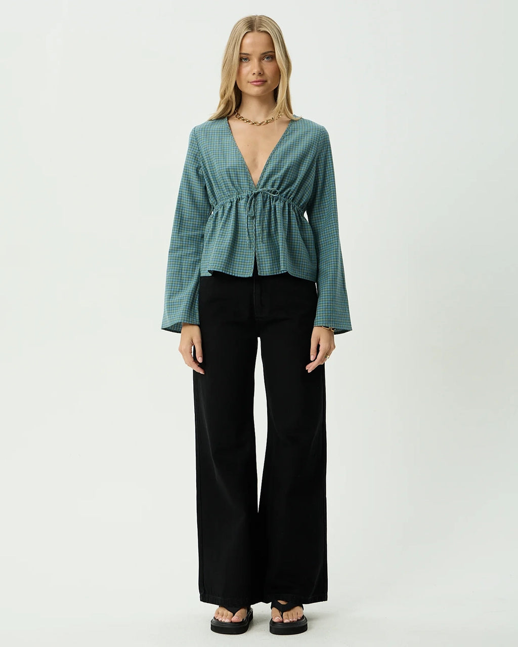 Voyager - Tie Top - Deep Olive Voyager by Afends - view 2