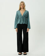 Voyager - Tie Top - Deep Olive Voyager by Afends - view 2