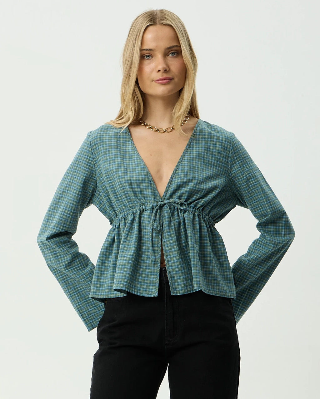 Voyager - Tie Top - Deep Olive Voyager by Afends - view 3