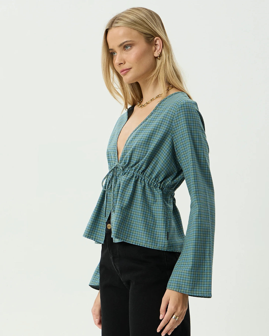 Voyager - Tie Top - Deep Olive Voyager by Afends - view 4
