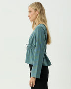 Voyager - Tie Top - Deep Olive Voyager by Afends - view 5