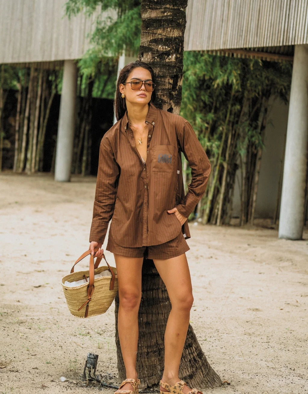 AJJA Pocket Shirt - Mocha by Araminta James - view 2