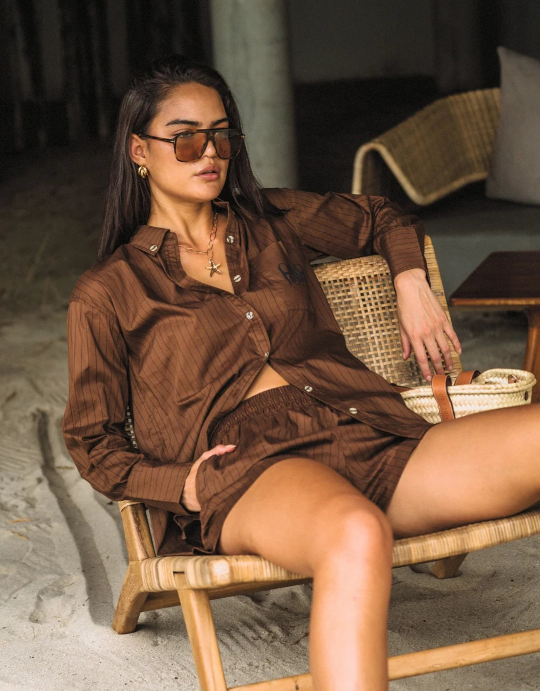 AJJA Pocket Shirt - Mocha by Araminta James - view 3