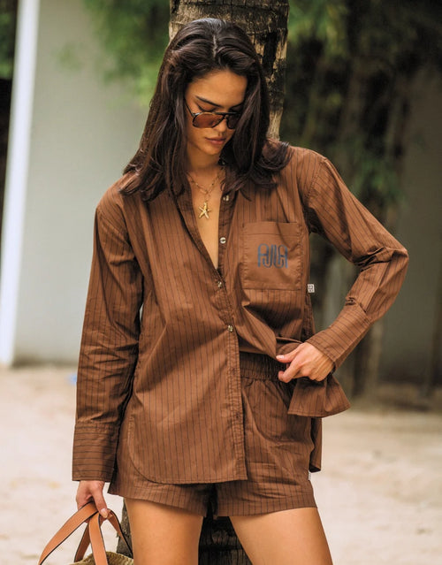 AJJA Pocket Shirt - Mocha by Araminta James