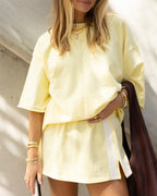 The Maya Mini Skirt - Lemon by Luna Lane - view 2