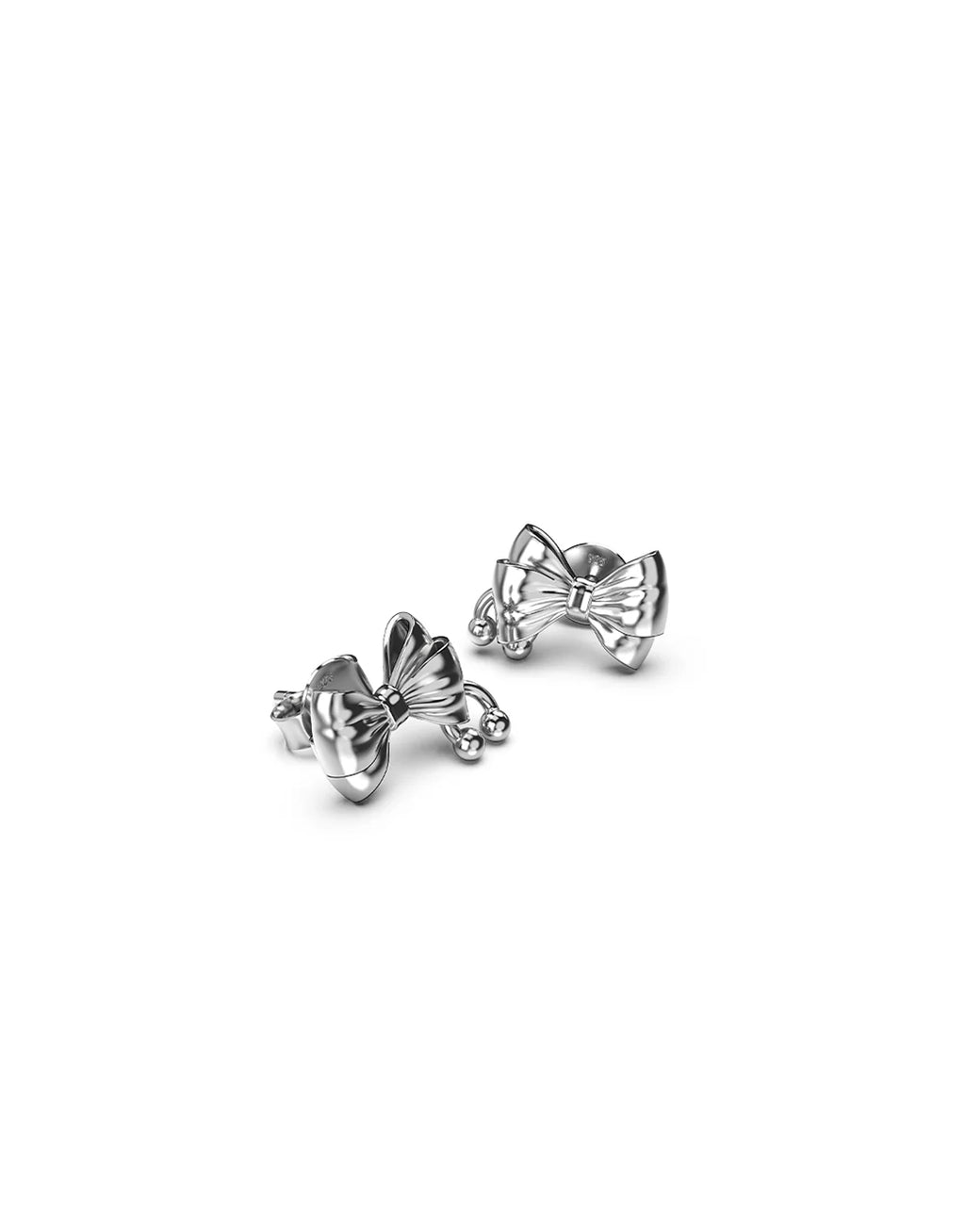 Pierced Bow Earrings - Silver by Stolen Girlfriends Club - view 2