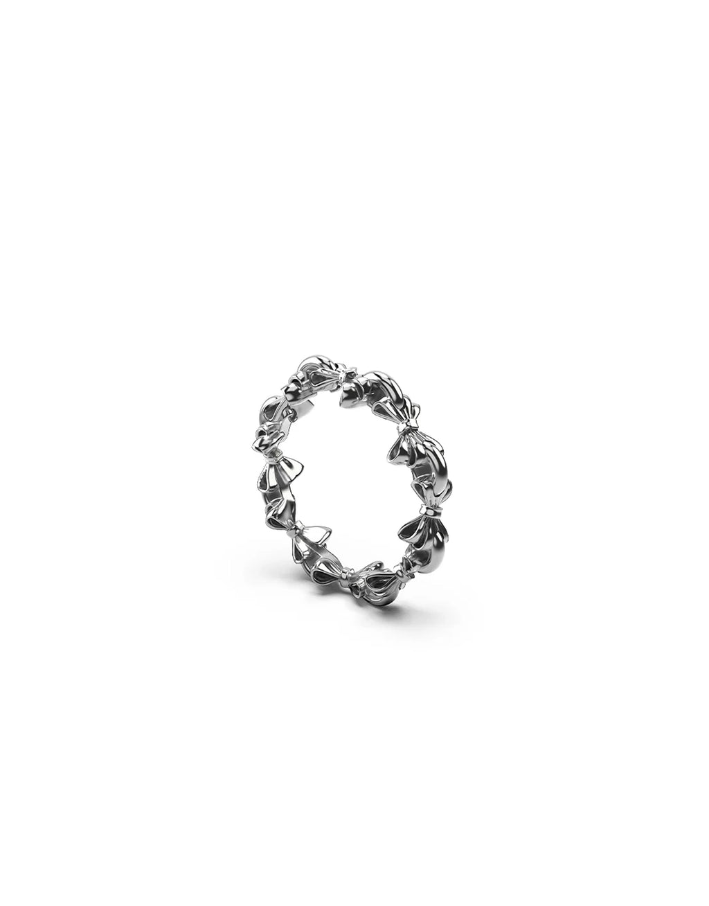 Pierced Bow Infinity Ring - Silver by Stolen Girlfriends Club - view 2
