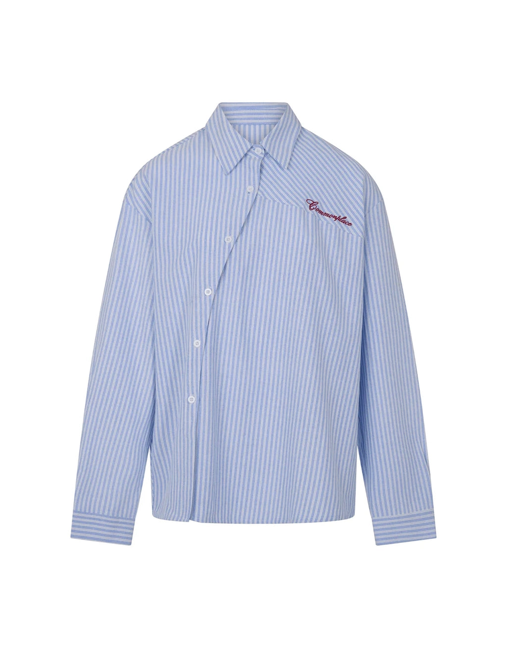 Cortez Shirt - Sky/Maroon Stripe