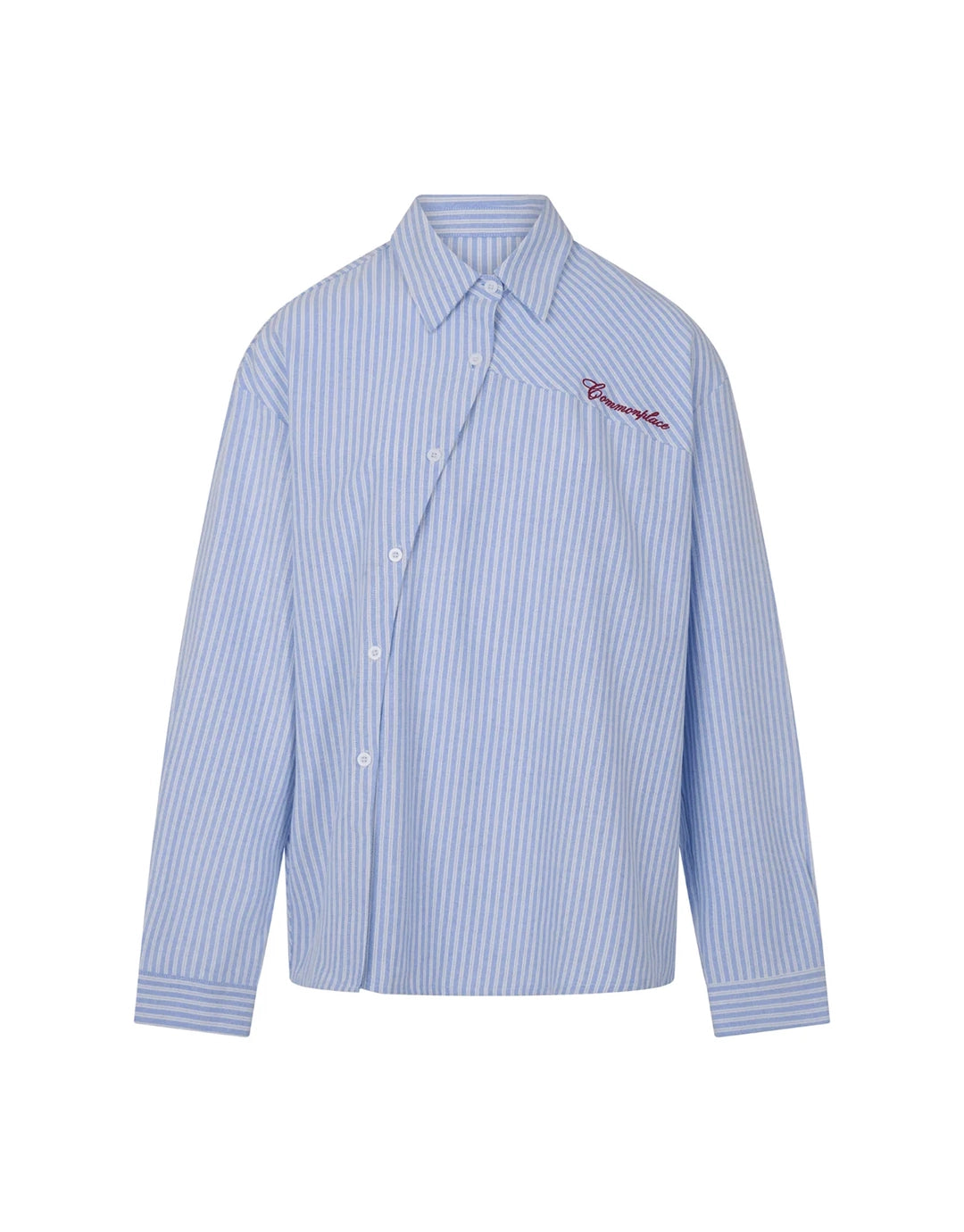 Cortez Shirt - Sky/Maroon Stripe
