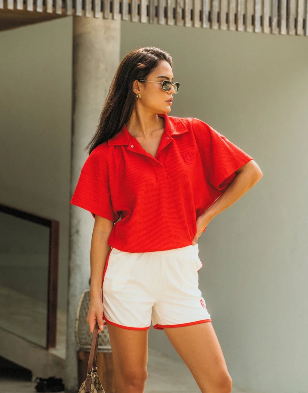 Chilli Terry Short - Warm White by Araminta James - view 7