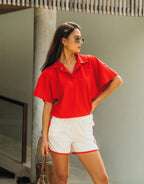 Chilli Terry Short - Warm White by Araminta James - view 7