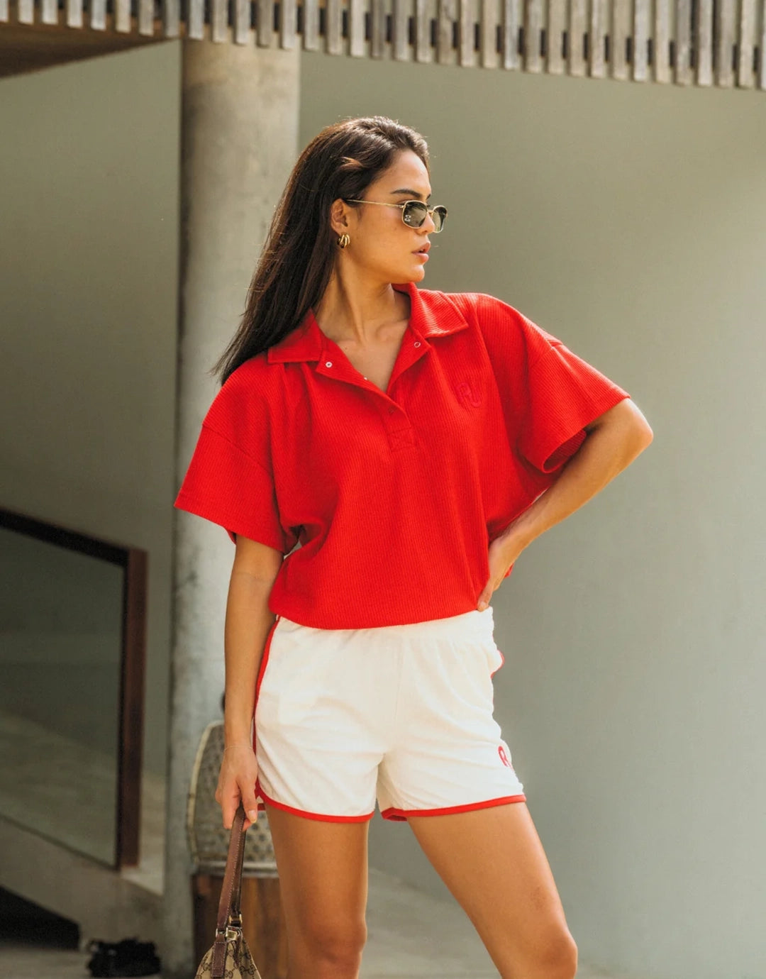 Chilli Terry Short - Warm White by Araminta James - view 7