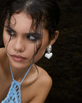 Elena Earrings - Silver Pearl by Mountain and Moon