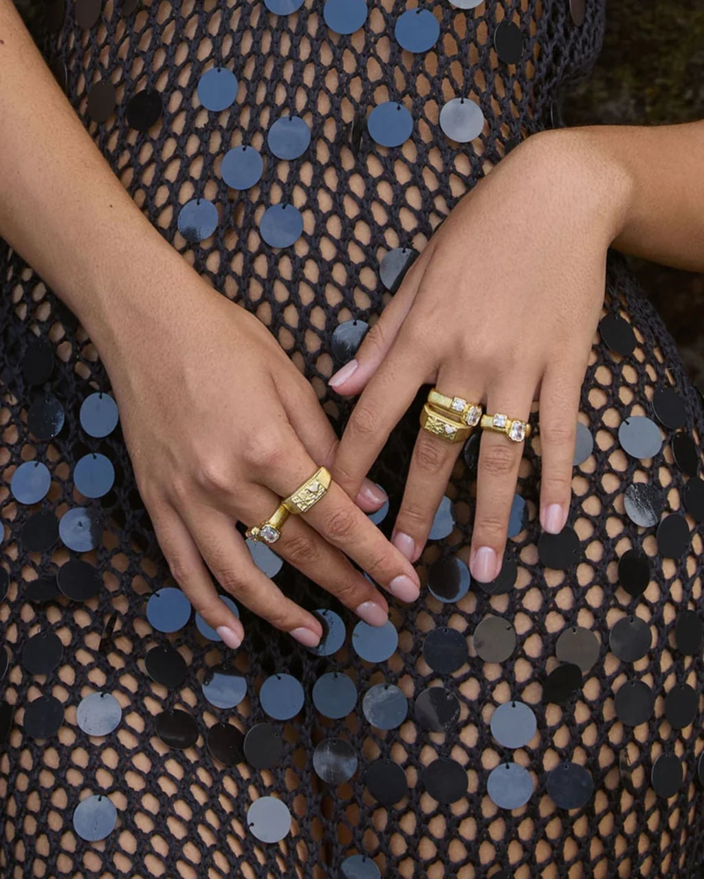 Nika Ring - Gold Pearl