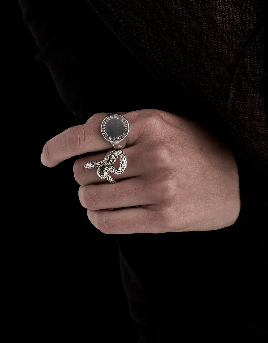 Text Logo Sovereign Ring - Silver