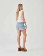Lou Denim Shorts - Sunshine Blue by Rollas - view 3