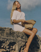 T-Shirt Knit Dress - White by Zulu and Zephyr