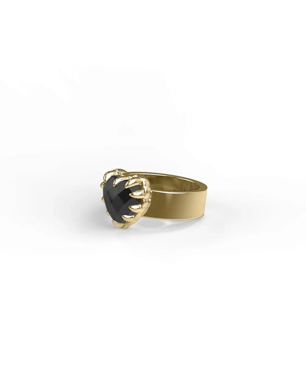 Love Claw Ring - Gold / Onyx