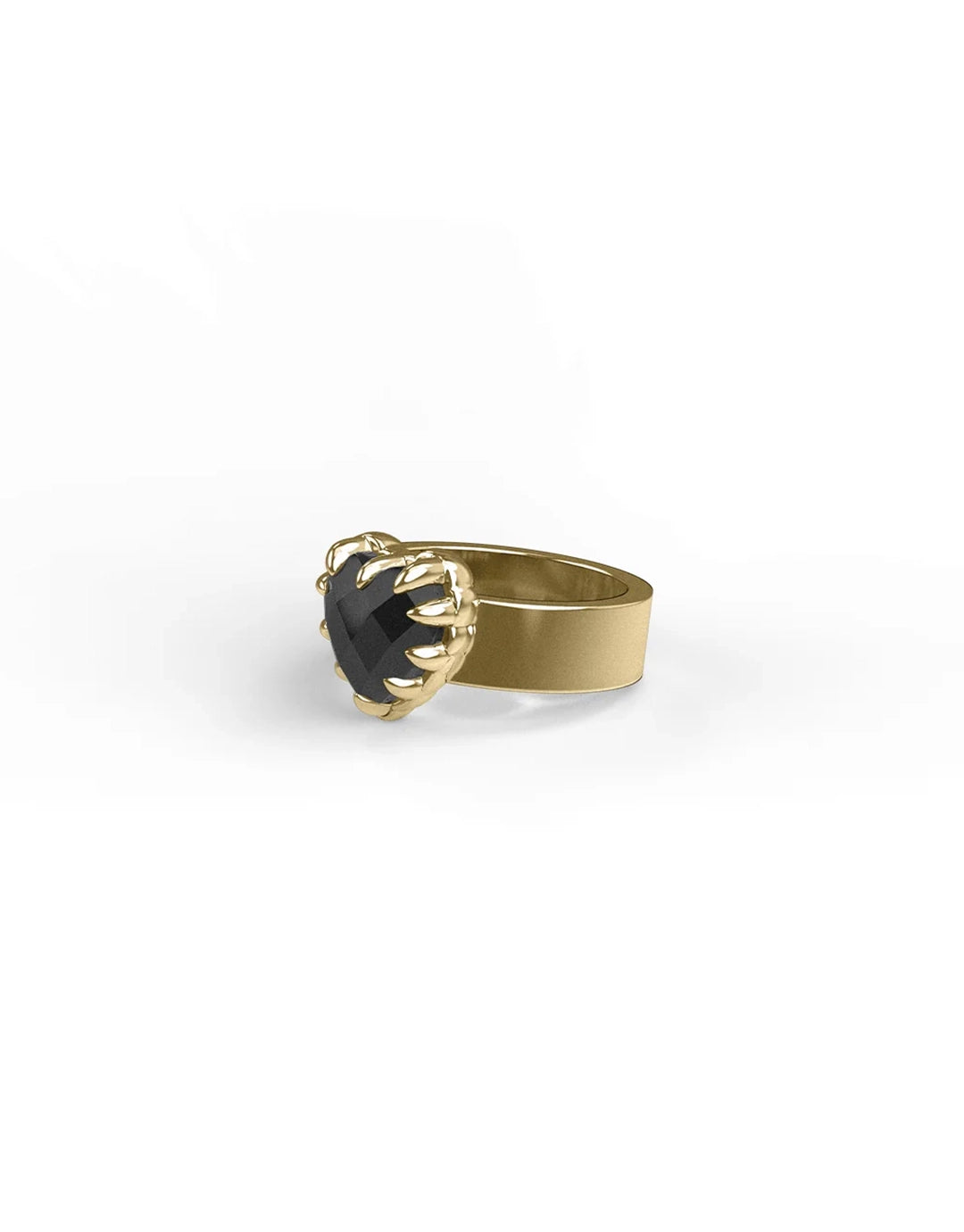 Love Claw Ring - Gold / Onyx